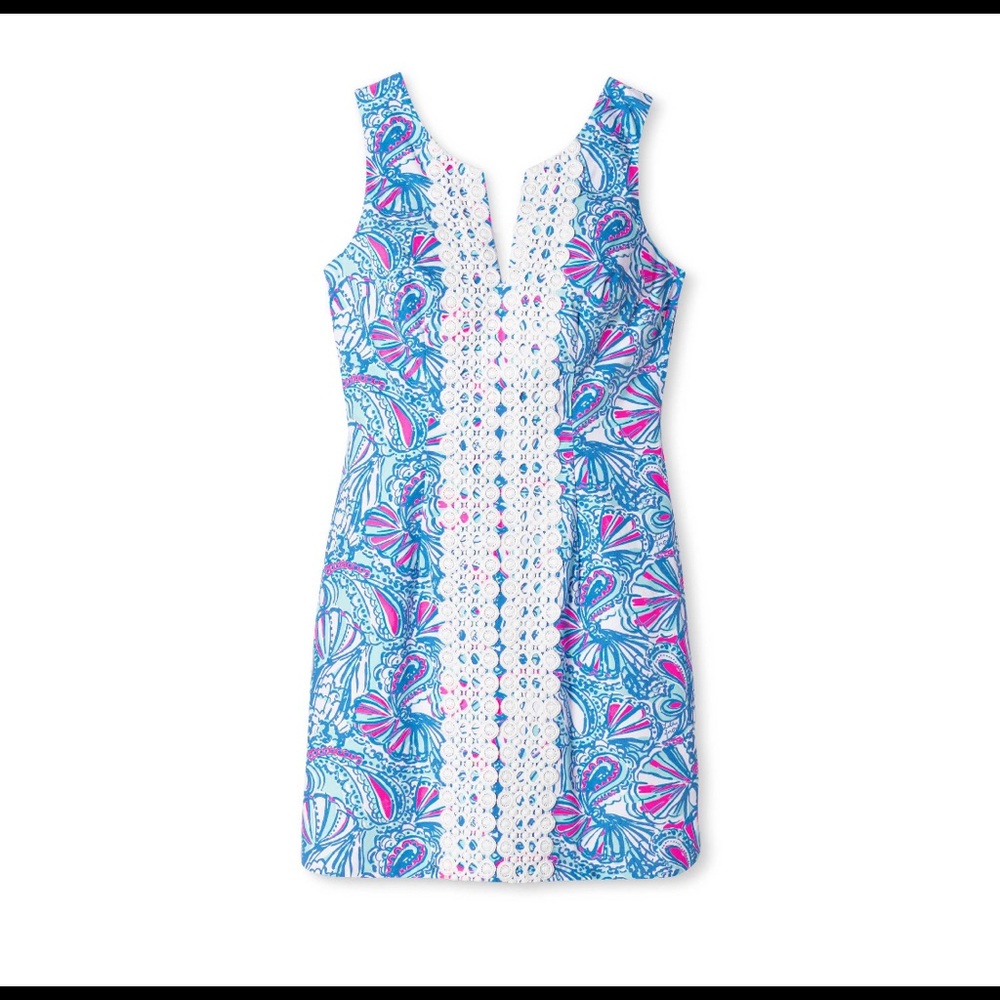 Lilly Pulitzer My Fans Shift Dress 4 NWOT